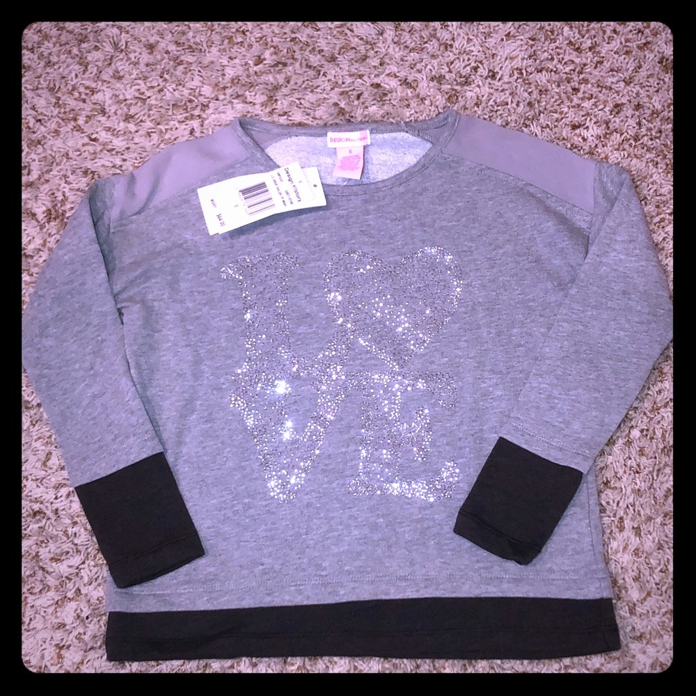 NWT Design History grey sweatshirt - girl’s small